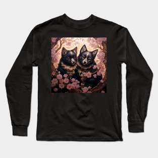 Black Shibas Long Sleeve T-Shirt